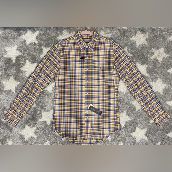 Ralph Lauren Men's Button Down Oxford Shirt Slim Fit Long Sleeve Size Medium NWT - Picture 1 of 9